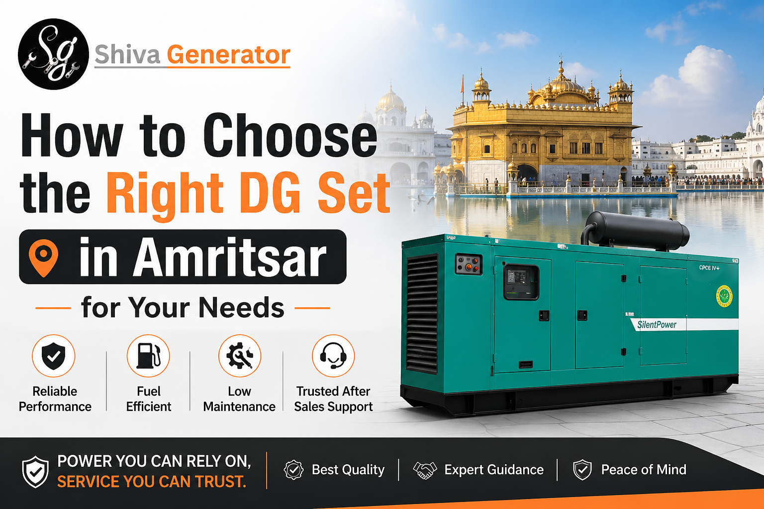How to Choose the Right DG Set in Amritsar for Your Needs?
