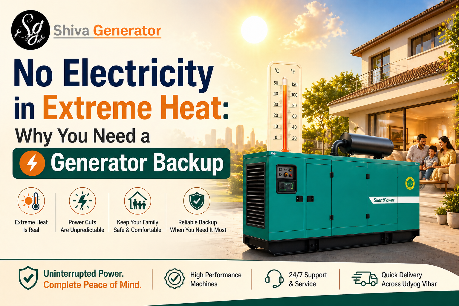 No Electricity in Extreme Heat: Why You Need a Generator Backup