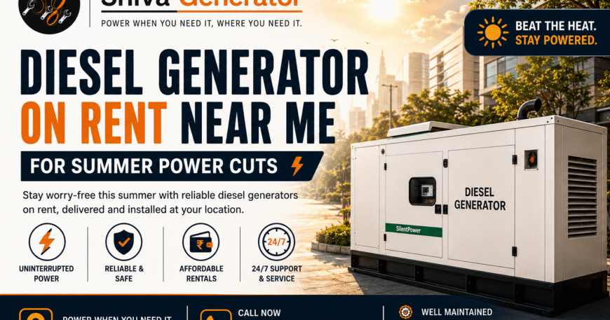 Diesel Generator on Rent Near Me for Summer Power Cuts